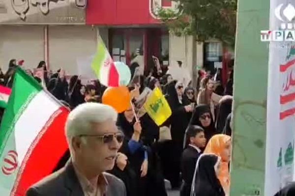 روایت دانش‌آموزان خبرنگار پانا از راهپیمایی ۲۲ بهمن برازجان