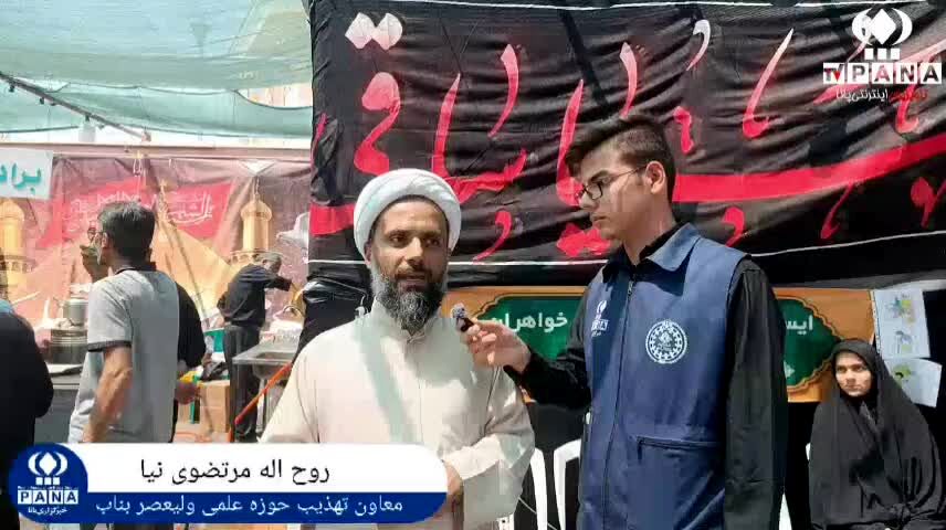 روایت همدلی دانش‌آموزان و فرهنگیان بناب در مسیر خدمت به زائرین کربلا